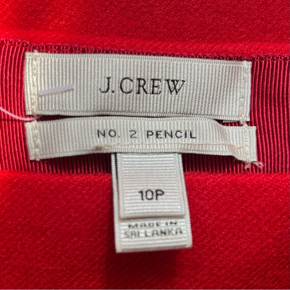 J Crew 100% Wool Chic Red Pencil Skirt for Women Business Casual - Picture 7 of 9
